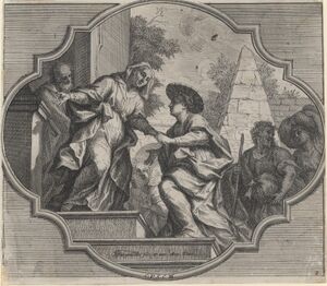 Abb. 4: Johann Georg Bergmüller, Radierung „Mariä Heimsuchung“, um 1722/23